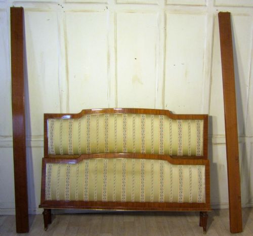 French Art Deco Upholstered Double Bed