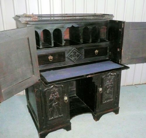fig 1. 17th Century Carved Oak Estate Cupboard
