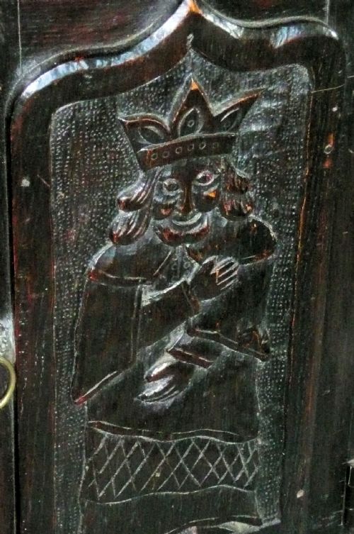 fig 2. 17th Century Carved Oak Estate Cupboard