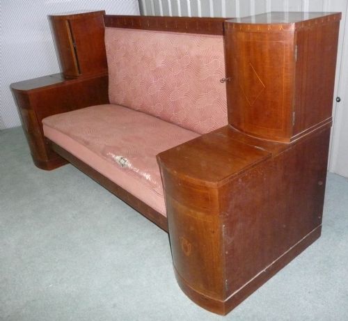 Art Deco Odeon Style Settee by Mobelfabrik