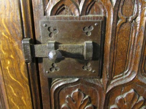 fig 2. 17th Century Carved Oak Livery Cupboard or Court Cupboard, Dresser