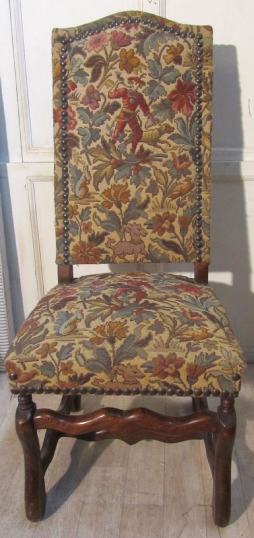 fig 2. Superb Set of 10 Upholstered French Oak Dining Chairs