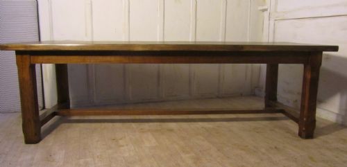 A Long French Farmhouse Oak Dining Table from Brittany