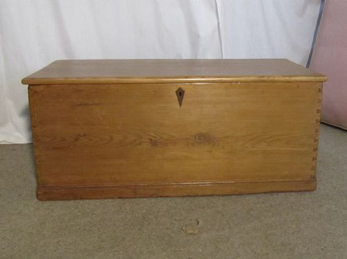 fig 1. Large Victorian Pine Blanket Box or Coffee Table