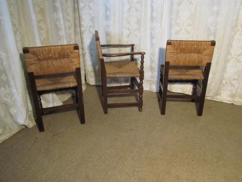 fig 1. Set of 6 Country Oak Dining Chairs