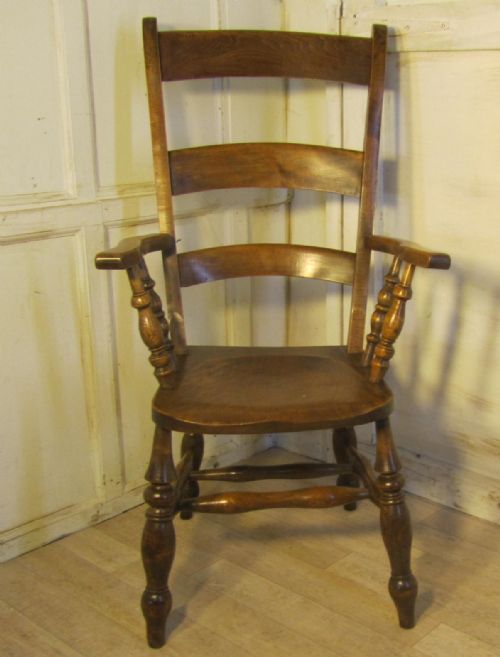 fig 1. Victorian Beech and Bar Back Carver Chair