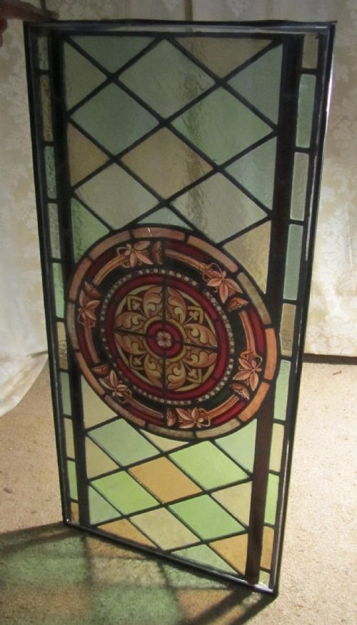 fig 2. 19th Century Painted Stained Leaded Glass Window