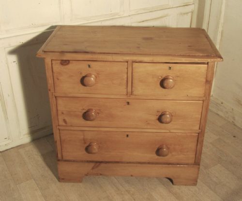 fig 2. A Good Victorian Rustic Pine Chest of Drawers, stripped and hand waxed.