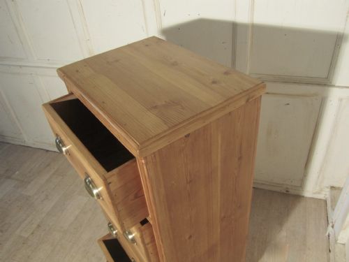 fig 1. An Unusual 4 Drawer Victorian Pine Chest of Drawers, Filing Cabinet