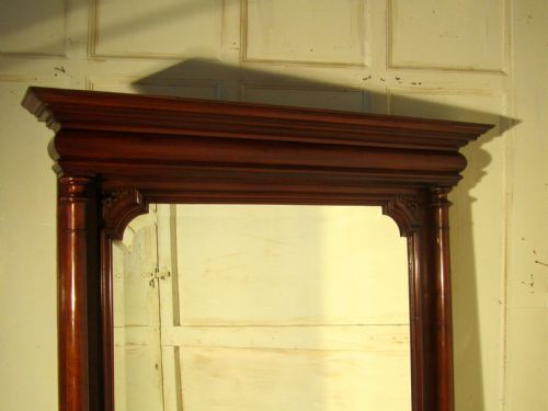 fig 1. A Very Large French Carved Walnut Wall Mirror