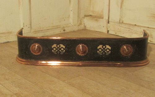 Victorian Copper and Iron Fender, Dog Grate