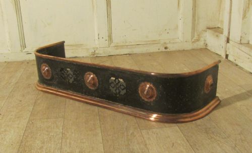 fig 1. Victorian Copper and Iron Fender, Dog Grate