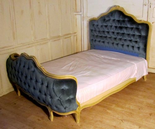 fig 2. 19th Century French Blue Corbielle Chateau Double Bed