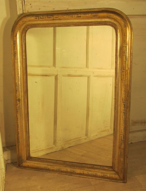 French 19th Century Louis Philippe Gold Mirror