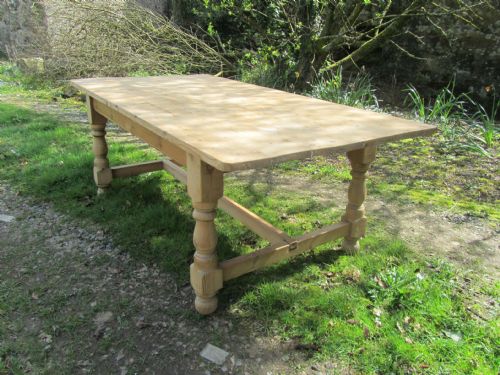 fig 1. Large Farmhouse Pine Table  