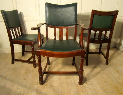 fig 1. Set of 8 Arts and Crafts Mahogany Dining Chairs