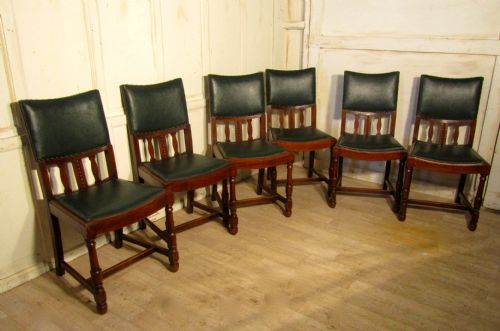 fig 2. Set of 8 Arts and Crafts Mahogany Dining Chairs