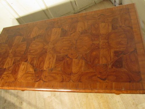 fig 1. A Long Burr Walnut Veneered Coffee Table