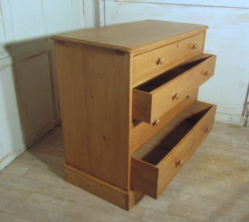 fig 1. A large Victorian Stripped Pine Chest of Drawers