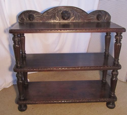 Gothic Victorian Carved Oak Green Man Buffet.