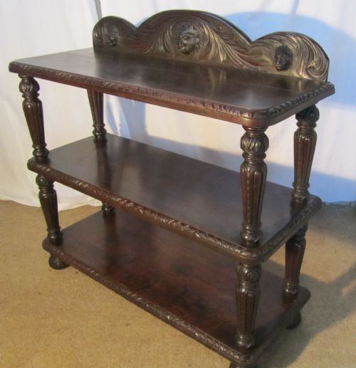 fig 1. Gothic Victorian Carved Oak Green Man Buffet.