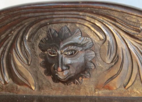 fig 2. Gothic Victorian Carved Oak Green Man Buffet.