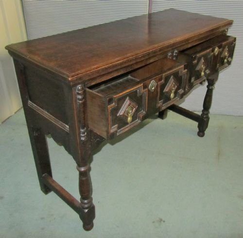 fig 1. An Early Victorian Oak Cottage size Carved Dresser Base