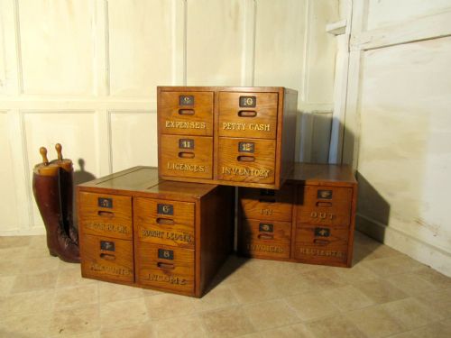 Filing Cabinet, Bankers Drawers with Gold Lettering, Coffee Tables