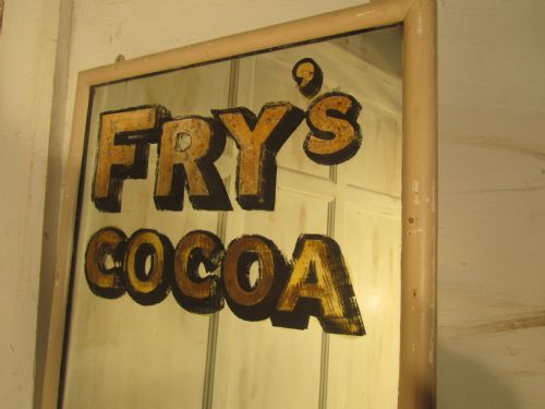 fig 1. Large Edwardian Sweet Shop Advertising Mirror, Fry’s Chocolate