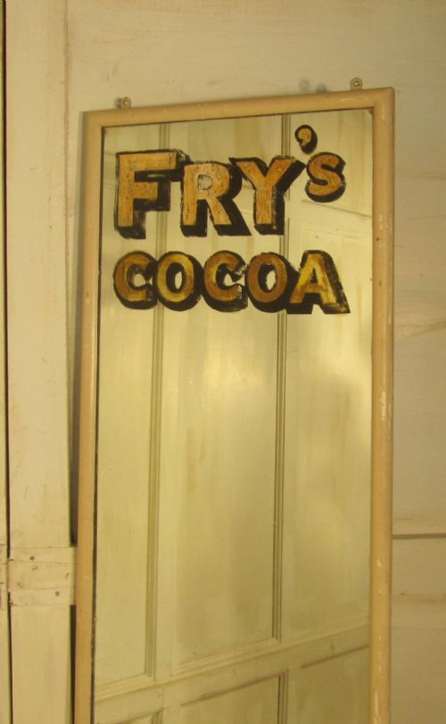 fig 2. Large Edwardian Sweet Shop Advertising Mirror, Fry’s Chocolate