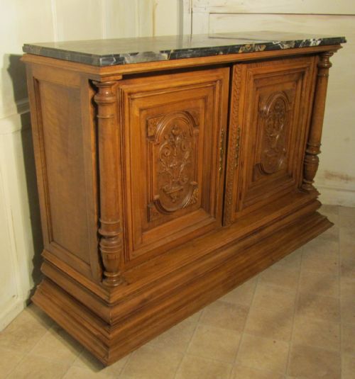 fig 3. French Gothic Carved Oak Cupboard or Sideboard