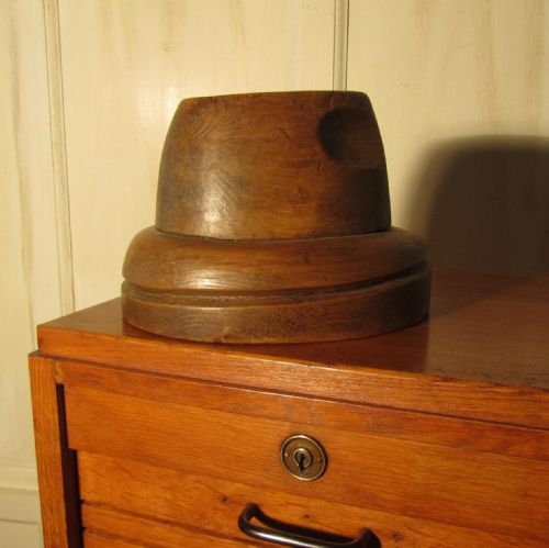 French Fruit Wood Hat Block Milliners Form