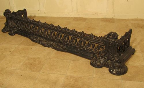 fig 1. Heavy Victorian Cast Iron Fender