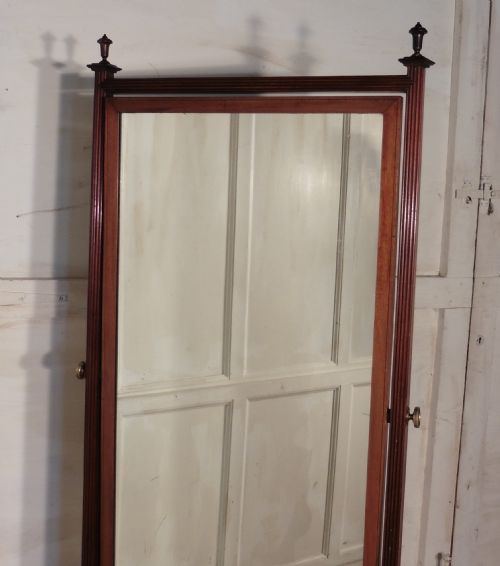 fig 2. Edwardian Inlaid Mahogany Cheval Mirror