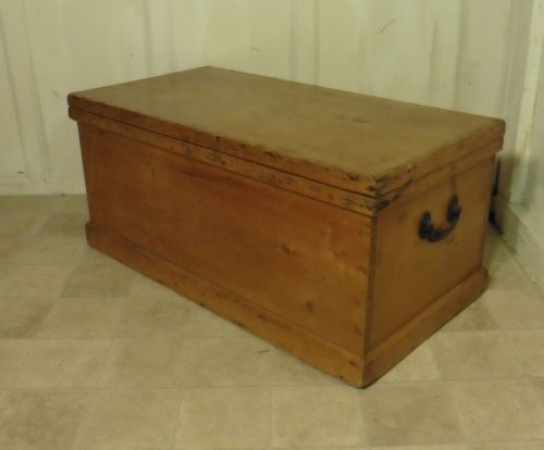 A Large Victorian Pine Blanket Box or Coffee Table