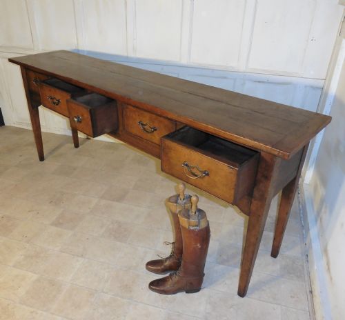 fig 1. A Long French Fruit Wood Dresser, Buffet Hall Table