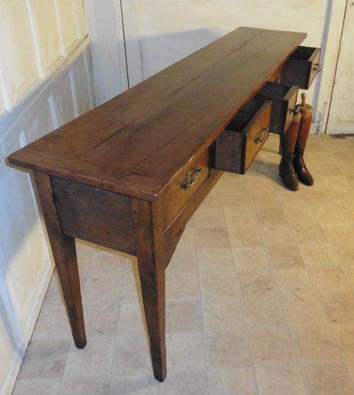 fig 2. A Long French Fruit Wood Dresser, Buffet Hall Table