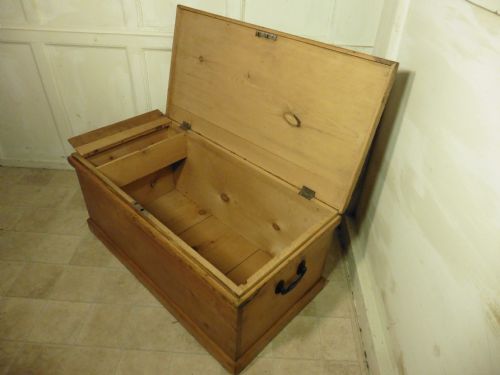 fig 2. A Large Victorian Pine Blanket Box or Coffee Table
