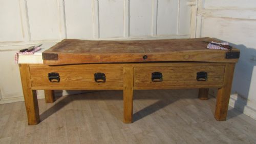 Large French Butchers Block, Kitchen Island