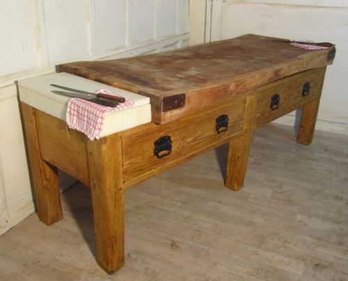 fig 1. Large French Butchers Block, Kitchen Island