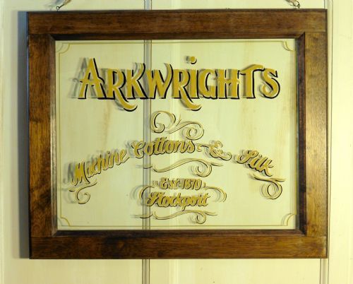 Sign Written Window from Arkwrights  Haberdashers, Shop  Display
