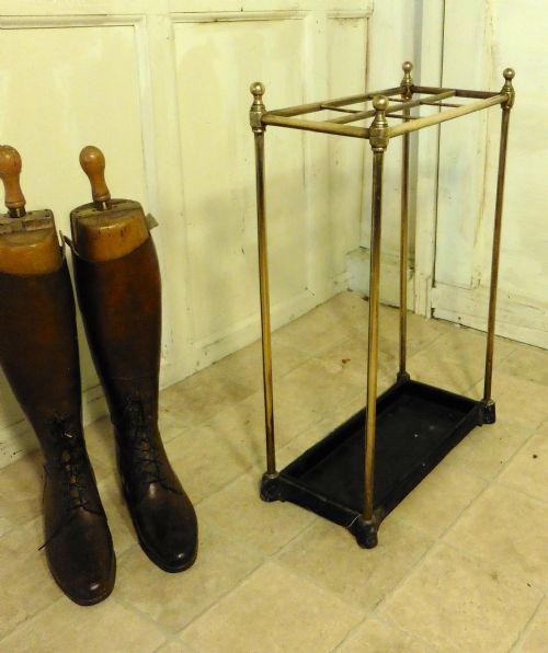 A Victorian Brass and Cast Iron Stick Stand or Umbrella Stand