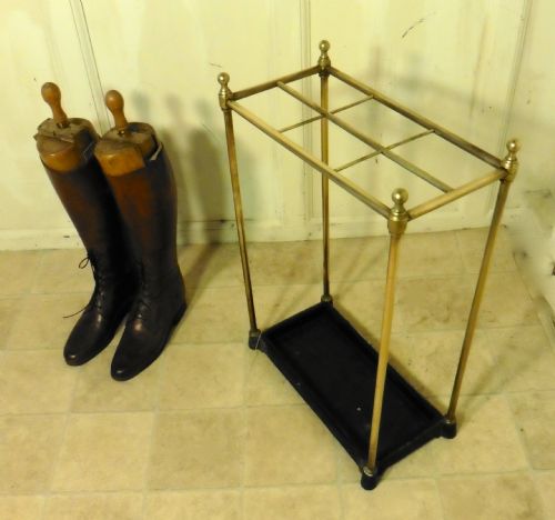 fig 1. A Victorian Brass and Cast Iron Stick Stand or Umbrella Stand