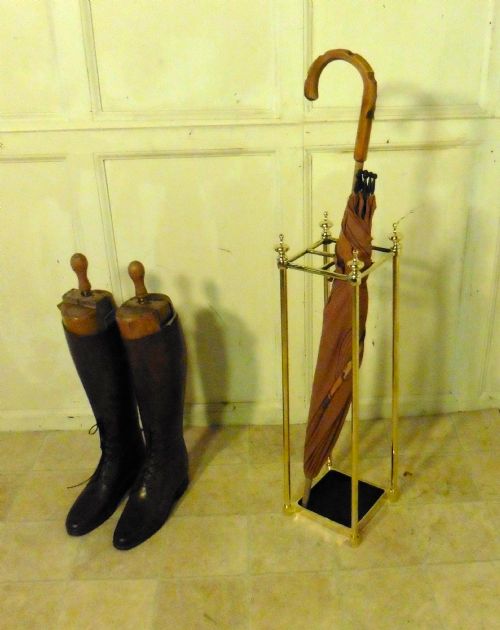 fig 1. A Petit Victorian Brass and Cast Iron Walking Stick Stand or Umbrella Stand