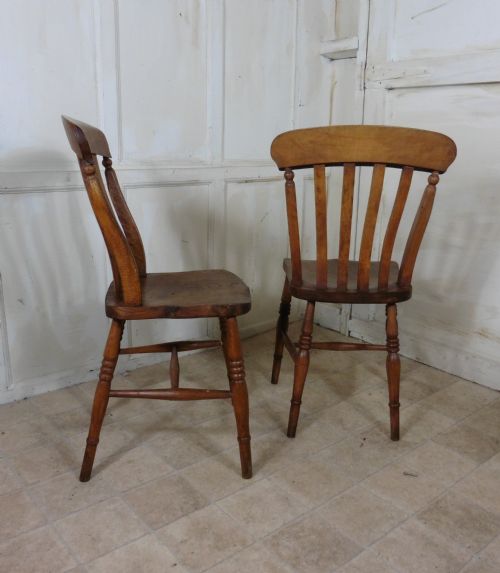 fig 1. Set of 4 Beech & Elm Country Kitchen Dining Chairs