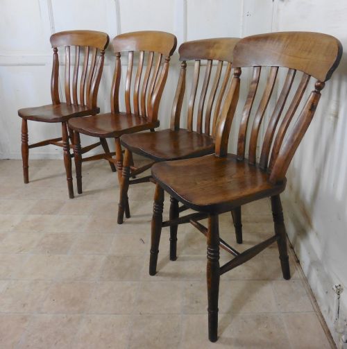 fig 2. Set of 4 Beech & Elm Country Kitchen Dining Chairs