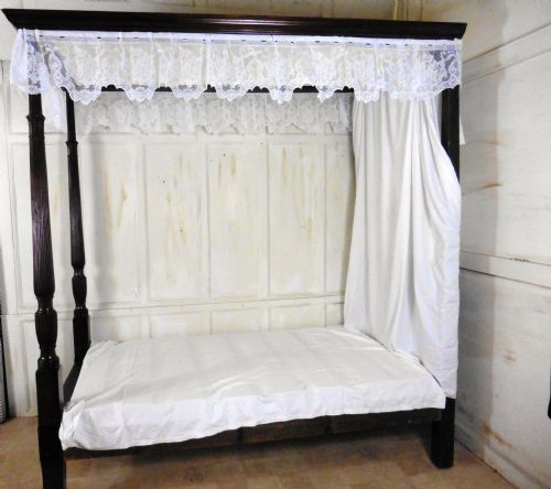 fig 1. Charming Victorian Single Mahogany Four Poster Bed