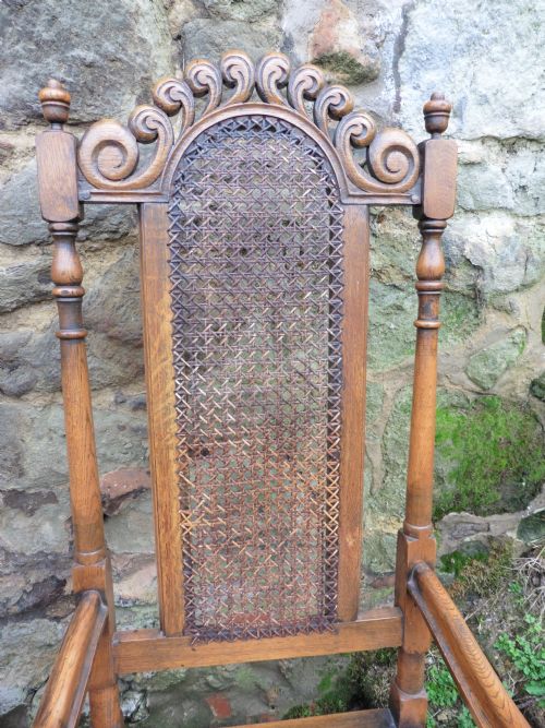 fig 3. Set of 8 Gothic Oak Dining Chairs in the Jacobean Style
