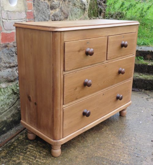 fig 1. Victorian Stripped Pine Chest of Drawers