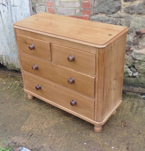 fig 2. Victorian Stripped Pine Chest of Drawers